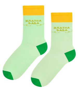 Чорапи за ЗЛАТНА БАБА в светло зелено - 39-42