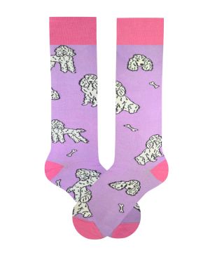 Чорапи детски до коляното със сладки кученца